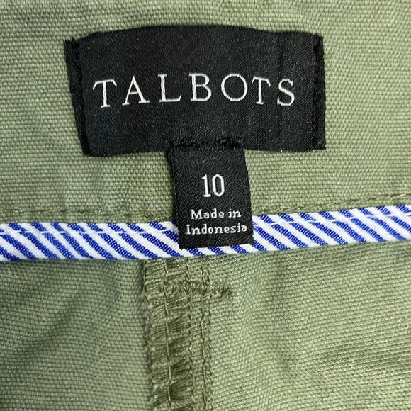 NWOT Talbots Relaxed Pants Olive Green 10 - Picture 11 of 14